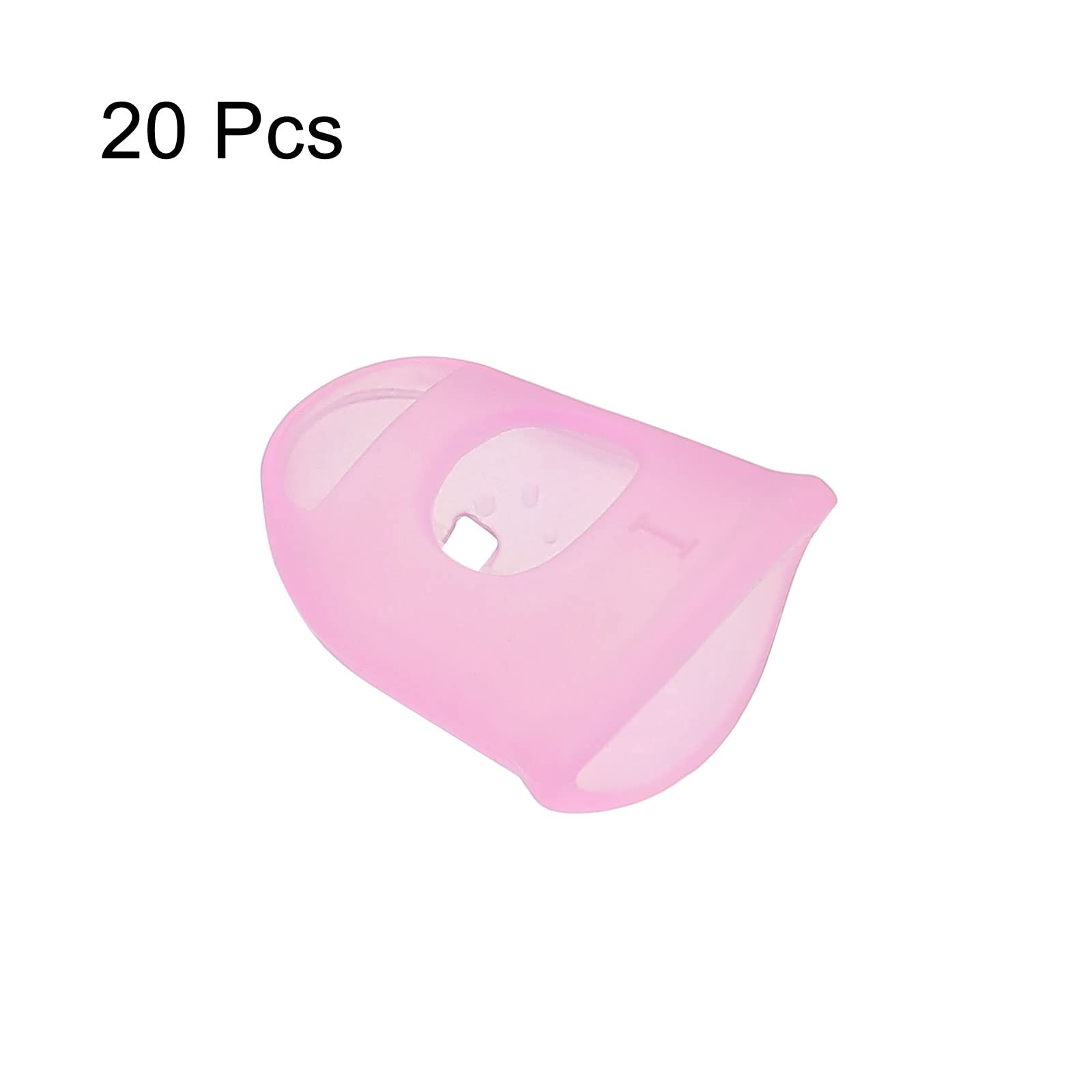 PATIKIL Finger Tips Anti Slip Fingertip Protector, 20 Pack 25mm Silicone Finger Guard for Paper Sorting Sewing Guitar Playing, P